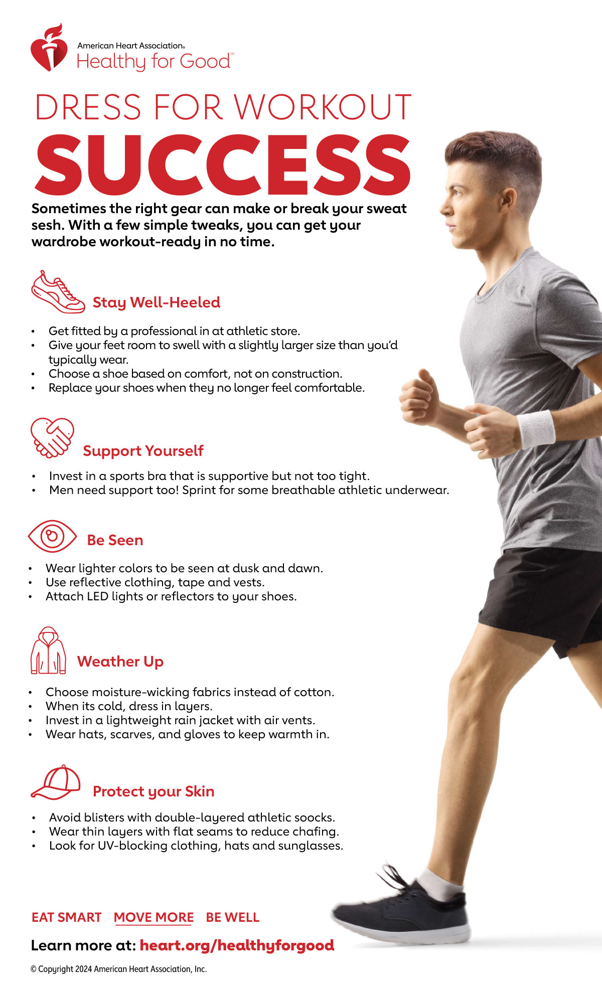 Dress for workout success infographic