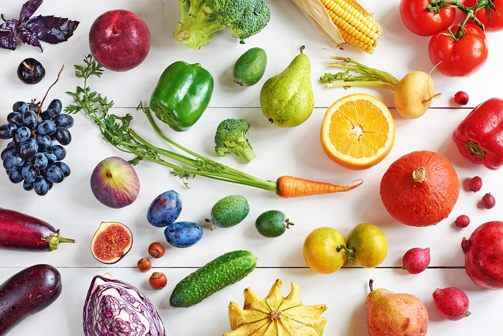 frutas y verduras coloridas