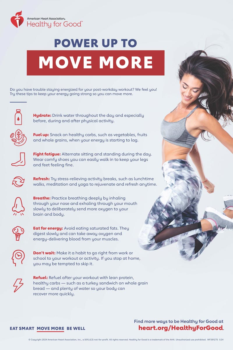 Energy Power up to move more infographic