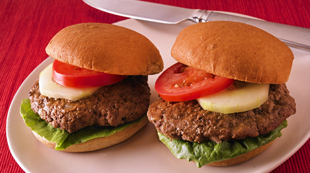 Beef Sliders with Lettuce, Tomato and Cucumber