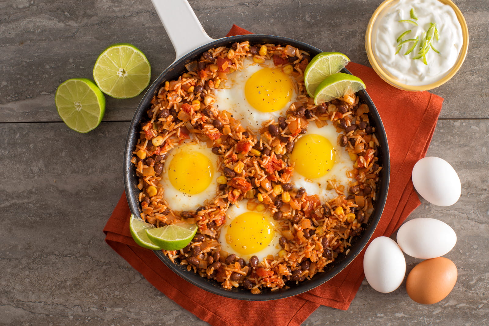 Mexican Rice and Beans Baked Eggs Go Red for Women