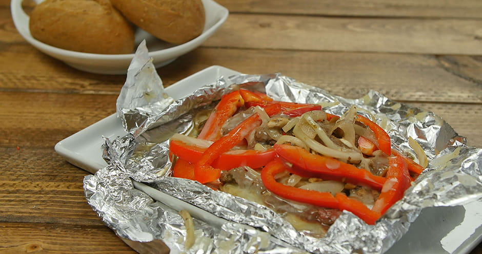 Philly Cheesesteak Foil Packet Dinner