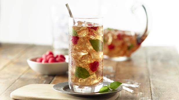 Raspberry Basil Iced Tea