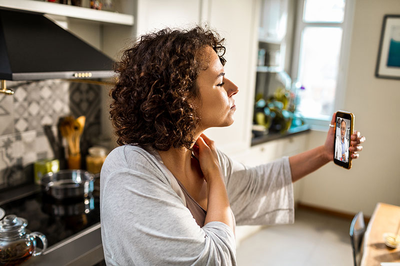 woman in telemedicine doctor appointment