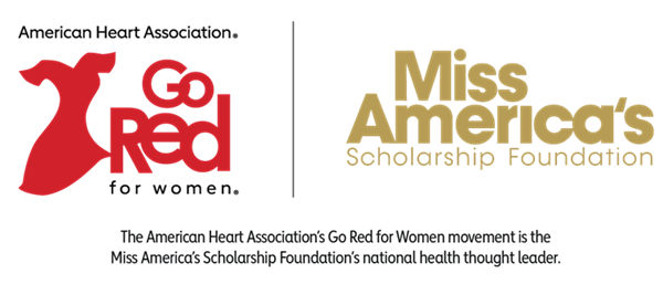 Go Red for Women and Miss America's Scholarship Foundation logos