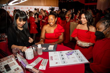 National Go Red for Women Supporter KISS USA table. 