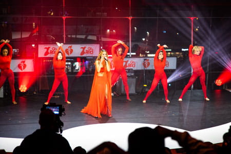 Rita Ora performing at the 2023 Red Dress Collection Concert