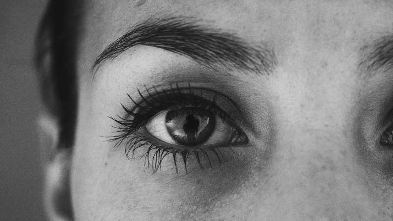 closeup of a women's eye