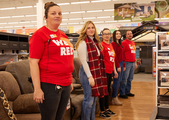 Big Lots Associates showing support for Wear Red Day