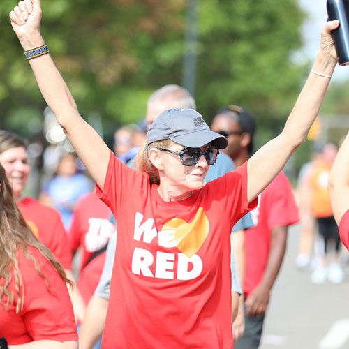 Big Lots employee Geri Thermar at a Heart Walk event