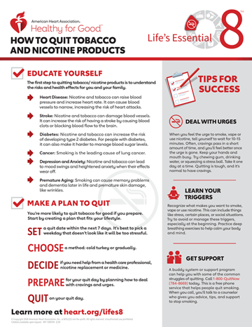How to Quit Tobacco Fact Sheet