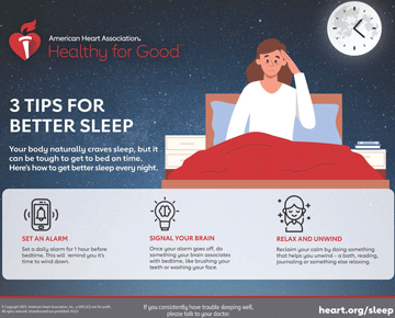 3 Tips for Better Sleep Infographic