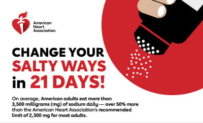 Change Your Salty Ways in 21 Days infographic