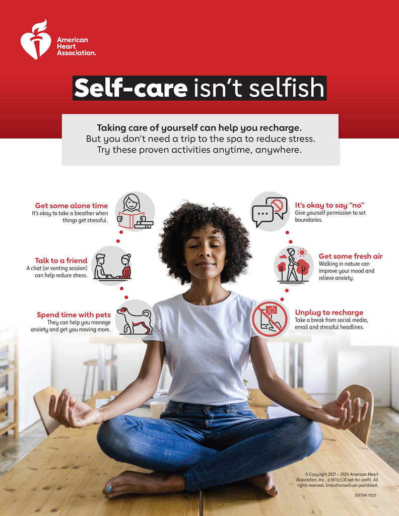 Self-care isn’t selfish infographic 