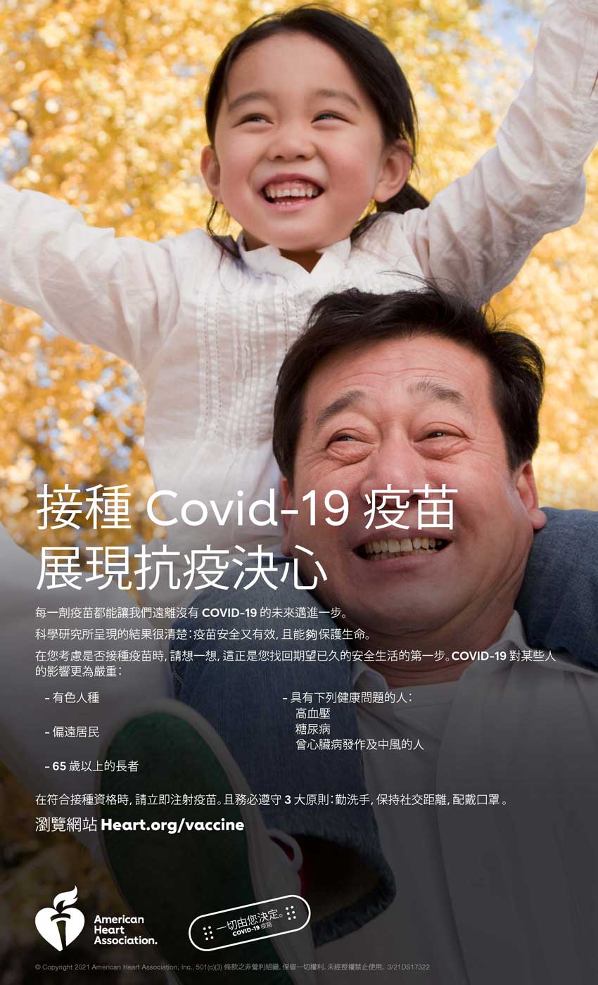 Infografía en chino sobre la vacuna contra el COVID