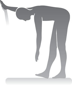Illustration of Woman Stretching Hamstring