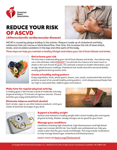 Reduce your ASCVD risk infographic