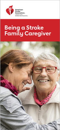 Portada del folleto de Being a Stroke Family Caregiver