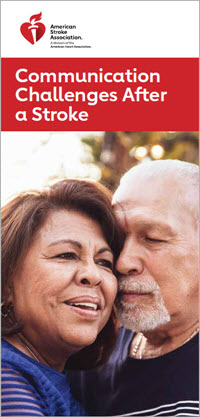 Portada del folleto Communication challenges after stroke (Problemas de comunicación tras un derrame cerebral)