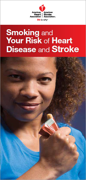 Portada del folleto sobre fumar y las cardiopatías