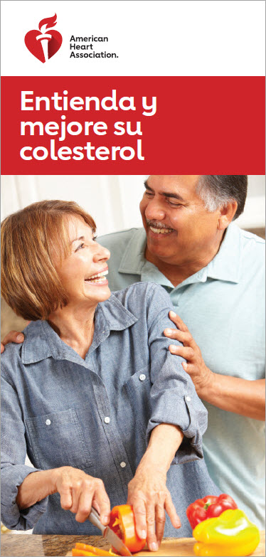 Portada del folleto bilingüe Understanding and Improving Cholesterol (Comprender y mejorar sus niveles de colesterol)