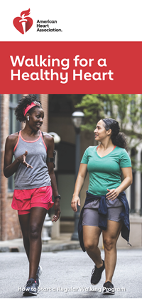 Walking for healthy heart brochure cover