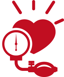Monitor de presión arterial con corazón