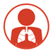 Ícono de enfermedad pulmonar en la IC