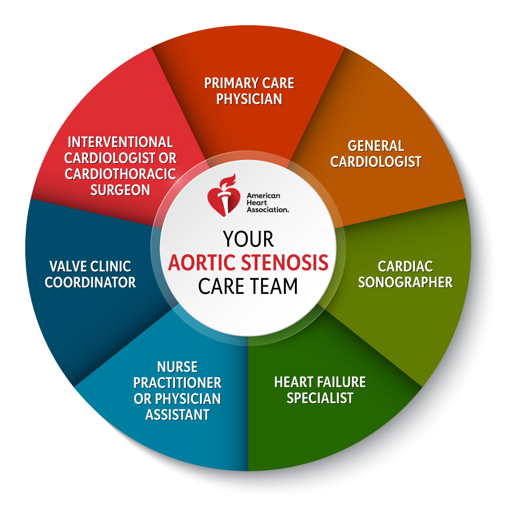 Color wheel showing aortic stenosis care team