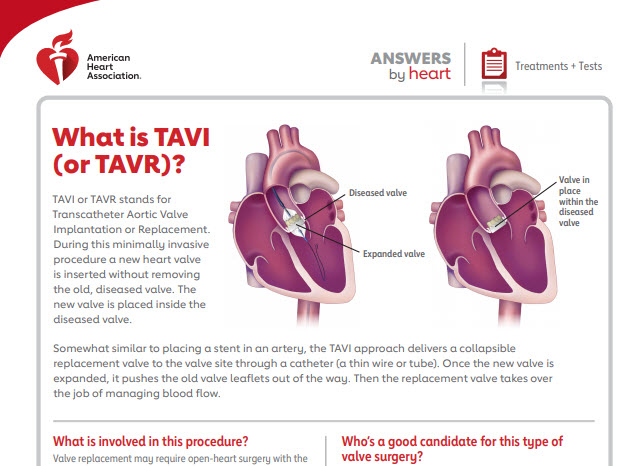 Tavt Form What is TAVR? (TAVI) | Go Red for Women