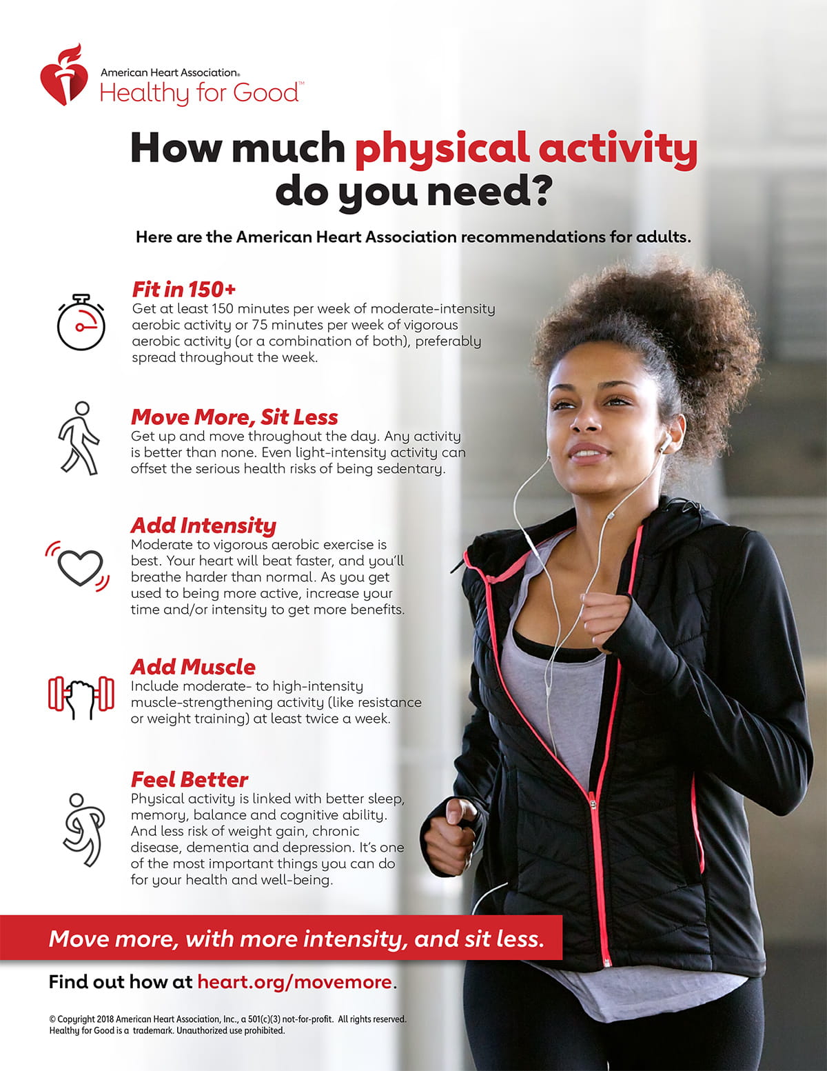 Recomendaciones de actividad física de la AHA para adultos