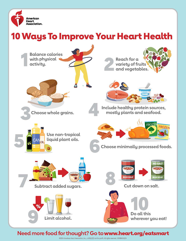 The Ten Ways To Improve Your Heart Health Infographic Go Red For Women 