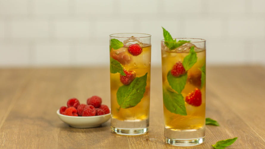 Raspberry Basil Iced Tea