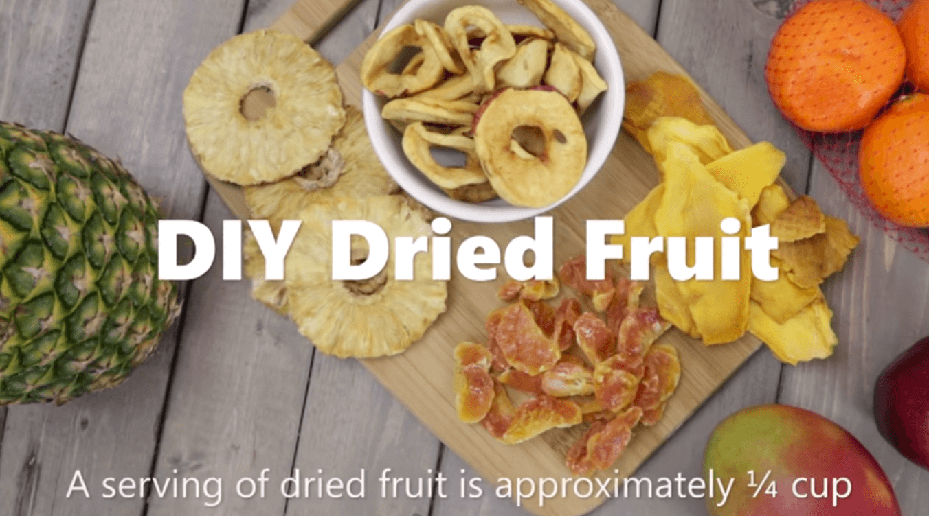Fruta deshidratada casera