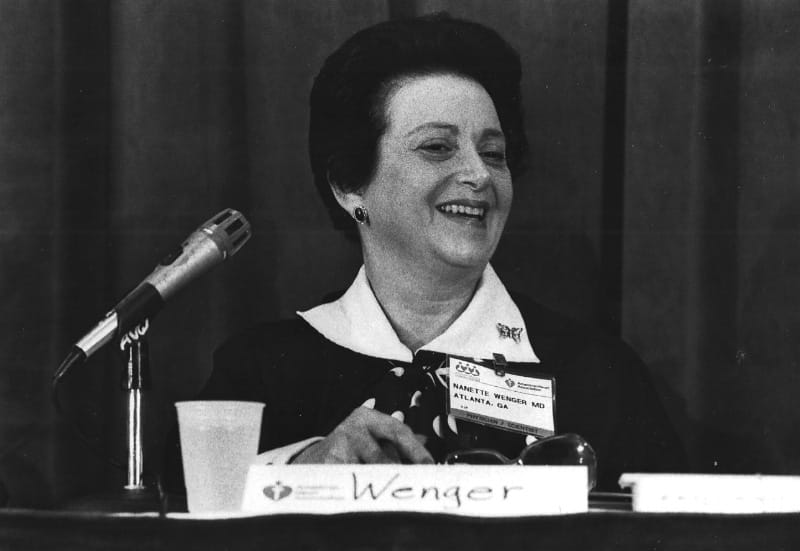 Dr. Nanette Wenger at the American Heart Association's Scientific Sessions conference in New Orleans in 1992. (American Heart Association archives)