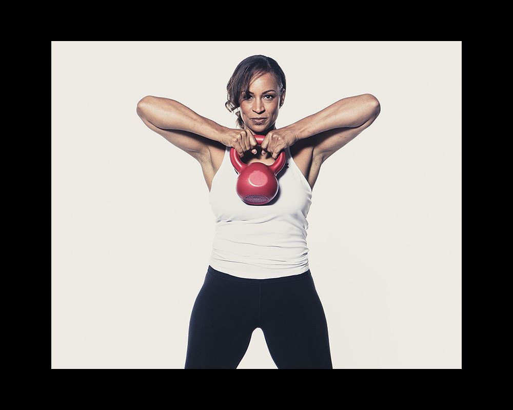 Uti Middleton lifting a kettle bell