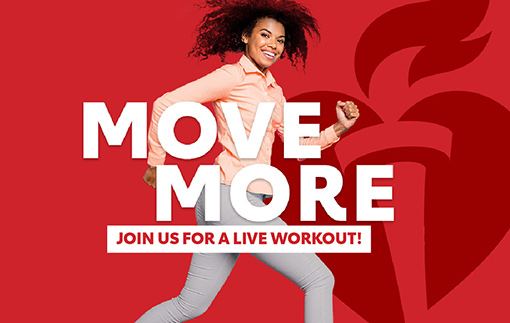 Move More Join us for live workouts Uti promo let's get moving