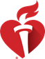 Logotipo de corazón y antorcha de la AHA