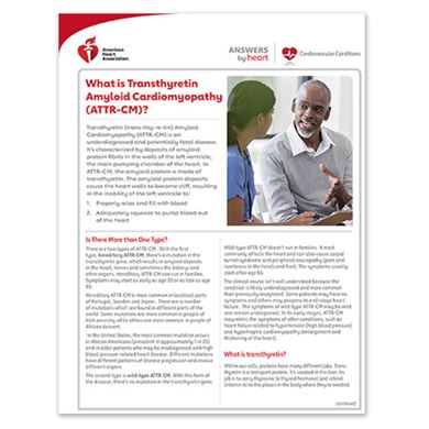 ¿Qué es la miocardiopatía amiloide por transtiretina (MC-ATTR)? ¿Qué es la miocardiopatía amiloide por transtiretina (MC-ATTR)?