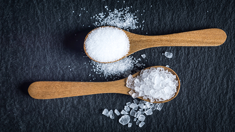 Spoonful of Sea Salt and Spoonful of Table Salt Spoonful of Sea Salt and Spoonful of Table Salt