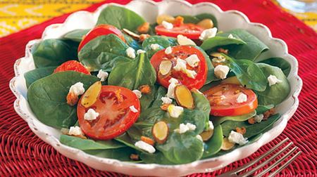 Spinach Salad with Orange Vinaigrette
