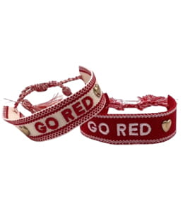 Go Red Woven Bracelets