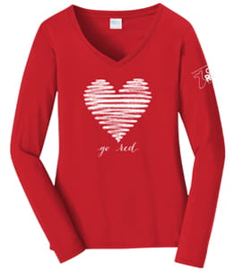 Go Red Sketch Heart Tee