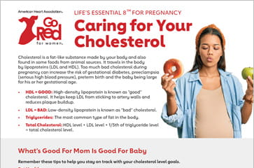 cropped thumbnail of Life's Essential 8 Pregnancy - Caring for Your Cholesterol PDF