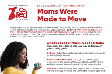 cropped thumbnail of Life's Essential 8 Pregnancy - Moms were made to Move PDF