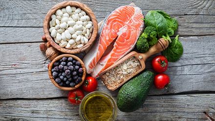 Various foods popular in the Mediterranean Diet Various foods popular in the Mediterranean Diet