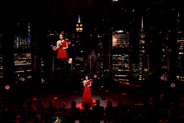 Laura Linney on stage at the 2026 Red Dress Collection Concert