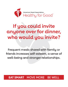If you could invite anyone over for dinner, who would you invite? Frequent meals shared with family or friends increases self-esteem, a sense of well-being and stronger relationships. If you could invite anyone over for dinner, who would you invite? Frequent meals shared with family or friends increases self-esteem, a sense of well-being and stronger relationships.