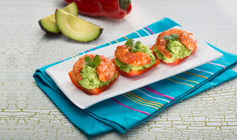 Avocados From Mexico Avocado and Shrimp Rafts Heart-Check certified recipe
