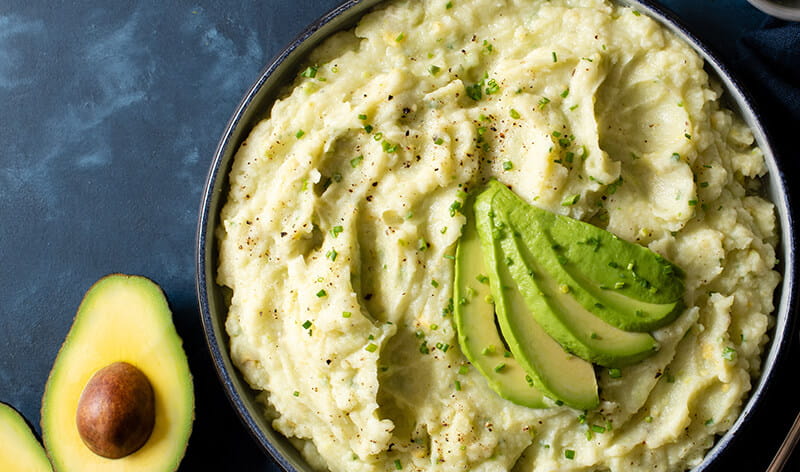 Hass Avocado Board Creamy Avocado Garlic Mashed Potatoes Heart-Check certified recipe